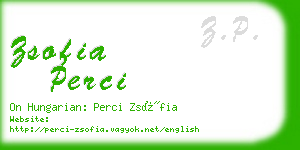 zsofia perci business card